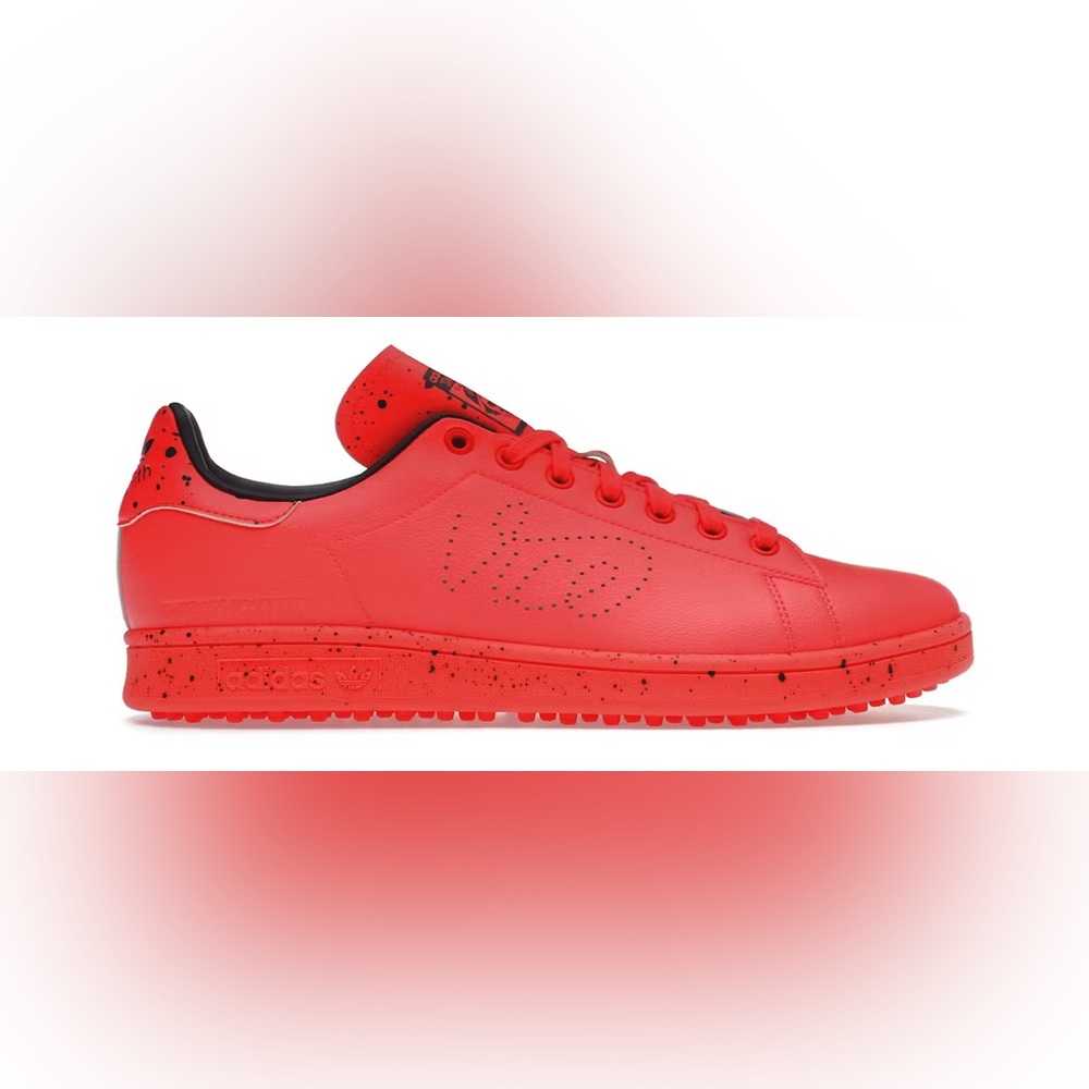 Adidas Stan Smith Limited Edition VICE Neon Orange Golf Shoes with Black Accents